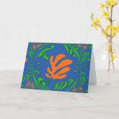 Abstract Lilly, Matisse Style Kaart (Gele Bloem)