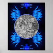 Abstract Lily Lotus Flower Creëer Uw eigen foto Poster (Voorkant)