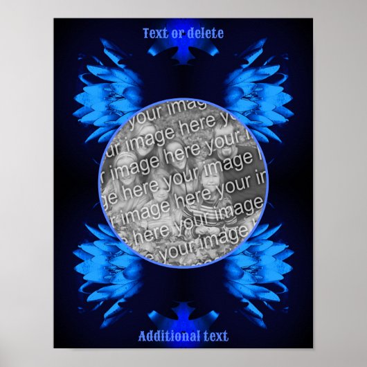 Abstract Lily Lotus Flower Creëer Uw eigen foto Poster (Voorkant)