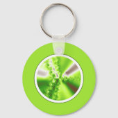 Abstract Lime Green Fractal Sleutelhanger (Voorkant)