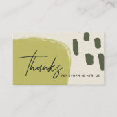 ABSTRACT LIME GREEN KRAFT SCANDI DANK U LOGO VISITEKAARTJE (Voorkant)