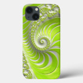 Abstract Lime Green Spiral Fractal Case-Mate iPhone Case (Achterkant)