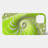 Abstract Lime Green Spiral Fractal Case-Mate iPhone Case (Achterkant (horizontaal))