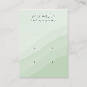 Abstract Lime Green Waves 3Stud Earning Display Visitekaartje