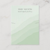 Abstract Lime Green Waves Ketting Band display Visitekaartje (Voorkant)