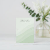 Abstract Lime Green Waves Ketting Band display Visitekaartje (Staand voorkant)