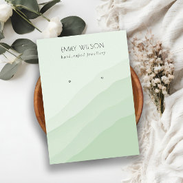 Abstract Lime Green Waves Stud Earning Display Visitekaartje