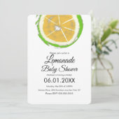 Abstract Limoen Citrus Yellow Lemonade Baby shower Kaart (Staand voorkant)