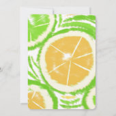 Abstract Limoen Citrus Yellow Lemonade Baby shower Kaart (Achterkant)
