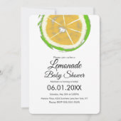 Abstract Limoen Citrus Yellow Lemonade Baby shower Kaart (Voorkant)