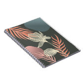 Abstract Line Art Flower Design - Elegant Mi Notitieboek (Rechterzijde)