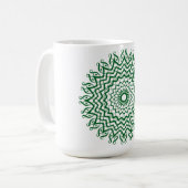 Abstract Line Art Mandala Coffee Mok (Voorkant links)
