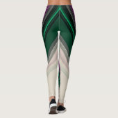 Abstract Line Pattern | Purple & Teal Leggings (Achterkant)