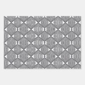 Abstract lineair herhaald patroon in zwart-wit inpakpapier vel (Voorkant 3)