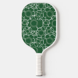 Abstract Lineaire Matrix (Donkergroen) Fijne Kunst Pickleball Paddle