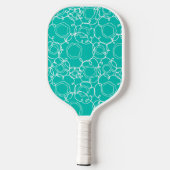 Abstract Lineaire Matrix (Turquoise) Fijne Kunst Pickleball Paddle (Achterkant)