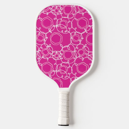 Abstract Linear Matrix (Hot Pink) Fine Art Pickleball Paddle (Achterkant)