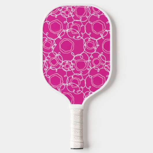 Abstract Linear Matrix (Hot Pink) Fine Art Pickleball Paddle (Voorkant)