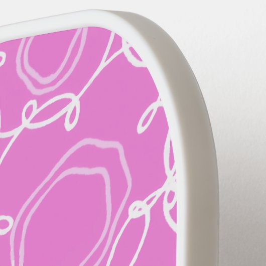 Abstract Linear Matrix (Soft Pink) Fine Art Pickleball Paddle (Links Detail)