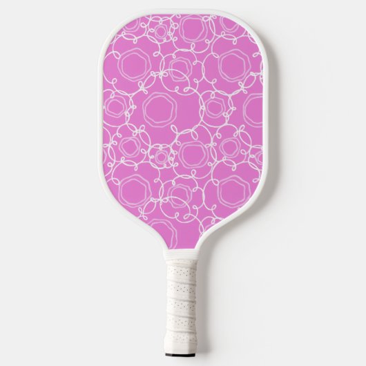 Abstract Linear Matrix (Soft Pink) Fine Art Pickleball Paddle (Achterkant)