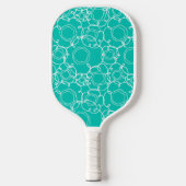 Abstract Linear Matrix (Teal) Fine Art Pickleball Paddle (Voorkant)