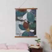 Abstract Linework Bloemenkunst met gedurfde bloemb Hangend Wandkleed (Slaapkamer)
