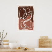 Abstract Linework Print Overlapping Organic Shapes (Keuken)