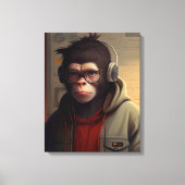Abstract linnengoed monkey canvas afdruk (Voorkant)