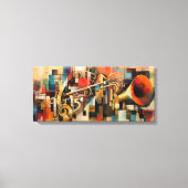 Abstract lint met trompet canvas afdruk (Voorkant)