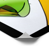 Abstract lint partij golven volumetrisch vet Poste Poster (Hoek)