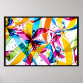 Abstract lint partij golven volumetrisch vet Poste Poster (Voorkant)