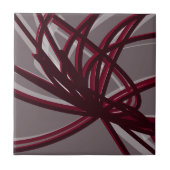 Abstract lint voor grijs en Bourgogne | Groot Tegeltje (Voorkant)