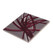Abstract lint voor grijs en Bourgogne Tegeltje (Zijkant)