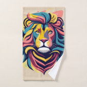 Abstract Lion Head Art Bad Handdoek (Handdoek)