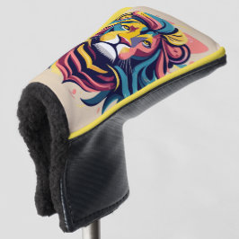 Abstract Lion Head Art Golfheadcover
