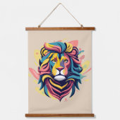 Abstract Lion Head Art Hangend Wandkleed (Voorkant)