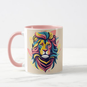 Abstract Lion Head Art Mok
