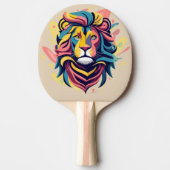 Abstract Lion Head Art Tafeltennisbatje (Voorkant)