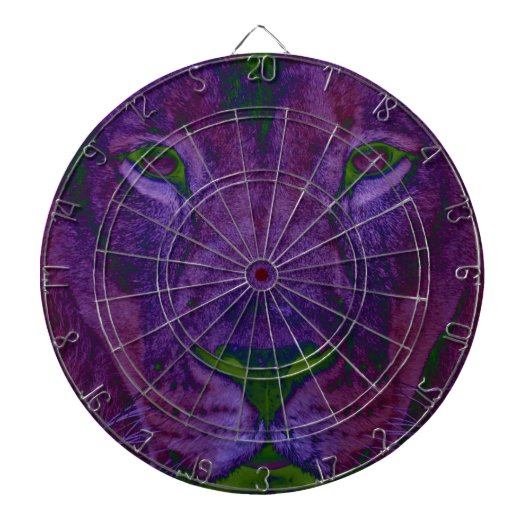 Abstract lion Metal Cage Dartboard Dartbord (Voorkant)