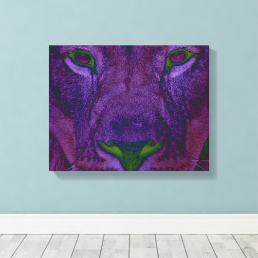 Abstract Lion Wrapped Canvas (Insitu (Houten vloer))