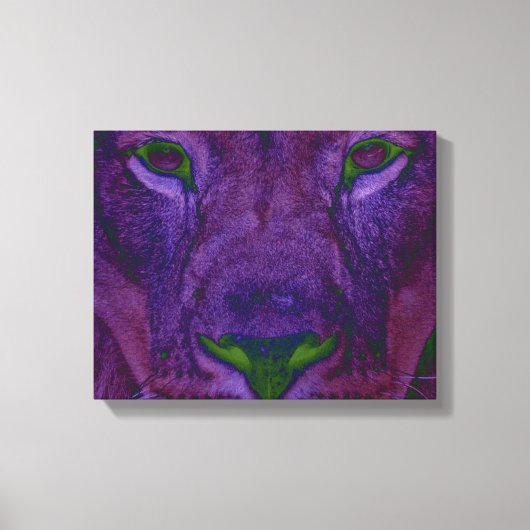 Abstract Lion Wrapped Canvas Afdruk (Voorkant)
