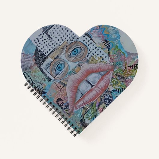 Abstract lippen aangezicht Notitieboek (Voorkant)