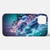 Abstract Liquid Cloud Phone Case Teal & Pink Fluid (Achterkant (horizontaal))