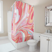 Abstract liquid marble or epoxy trending backgroun douchegordijn (In situ)