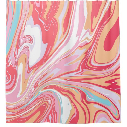 Abstract liquid marble or epoxy trending backgroun douchegordijn (Voorkant)