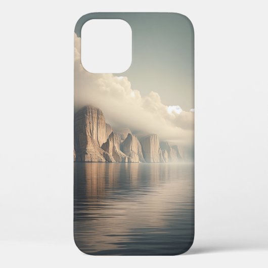 Abstract Liquid Wave Mountain Phone Case Ethereal (Achterkant)