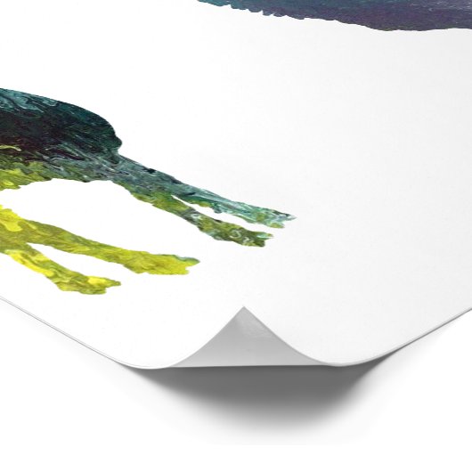 Abstract Llama silhouette Poster (Hoek)