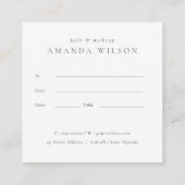 Abstract Logo Glitter Ivory Gold Cadeft Certificat Vierkante Visitekaartje (Achterkant)