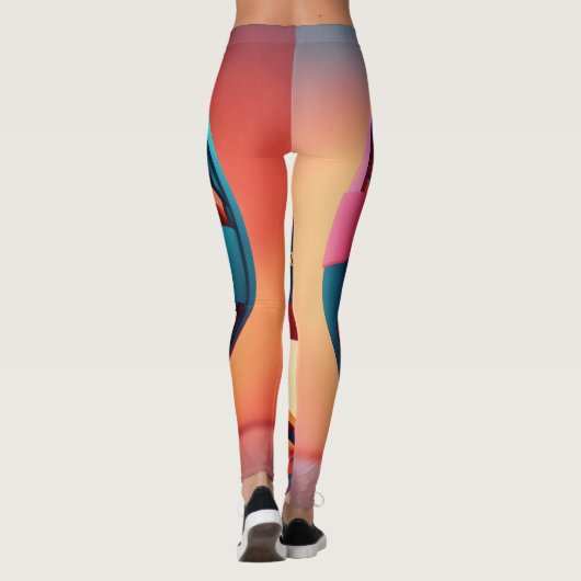 Abstract logo-ontwerp leggings (Achterkant)