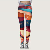 Abstract logo-ontwerp leggings (Voorkant)